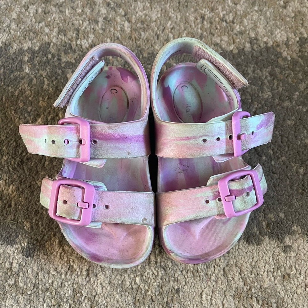 Cat & Jack Pink and Green Kids Sandals